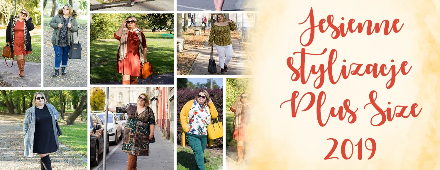 jesienne stylizacje plus size 2019