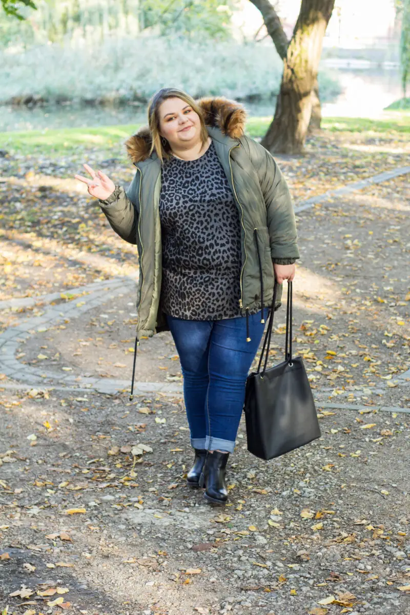 stylizacja plus size na jesień madziof