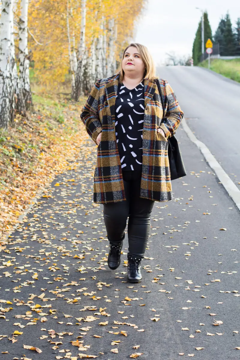 stylizacja plus size na jesień madziof