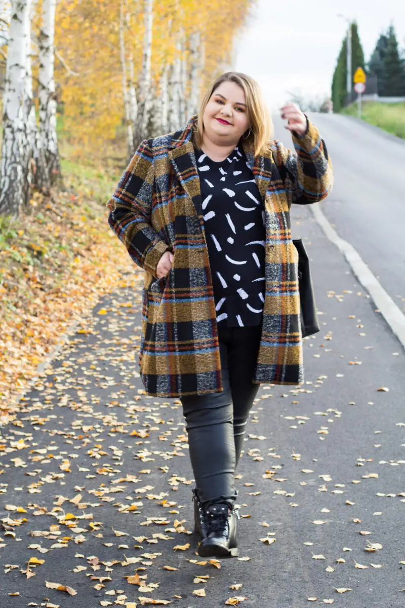 stylizacja plus size na jesień madziof