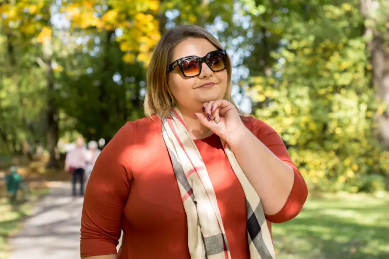 stylizacja plus size na jesień madziof