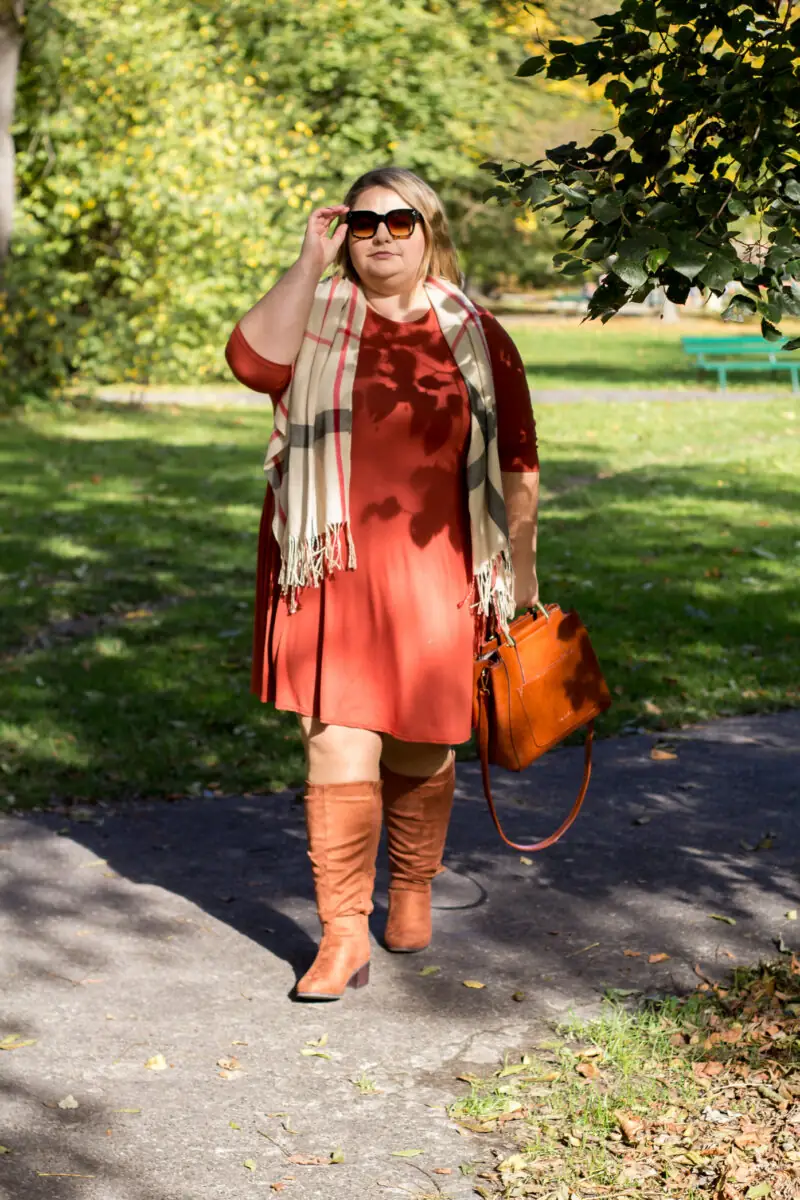 stylizacja plus size na jesień madziof