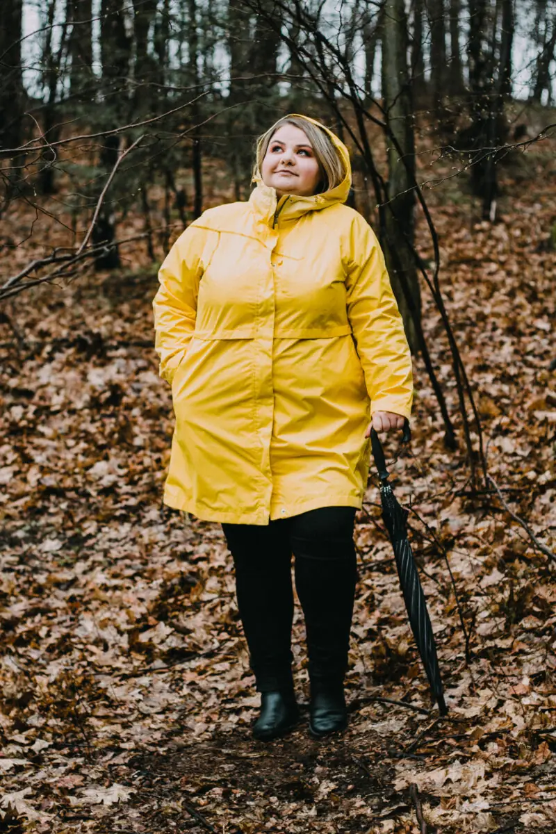 zolta kurtka przeciwdeszczowa plus size cellbes