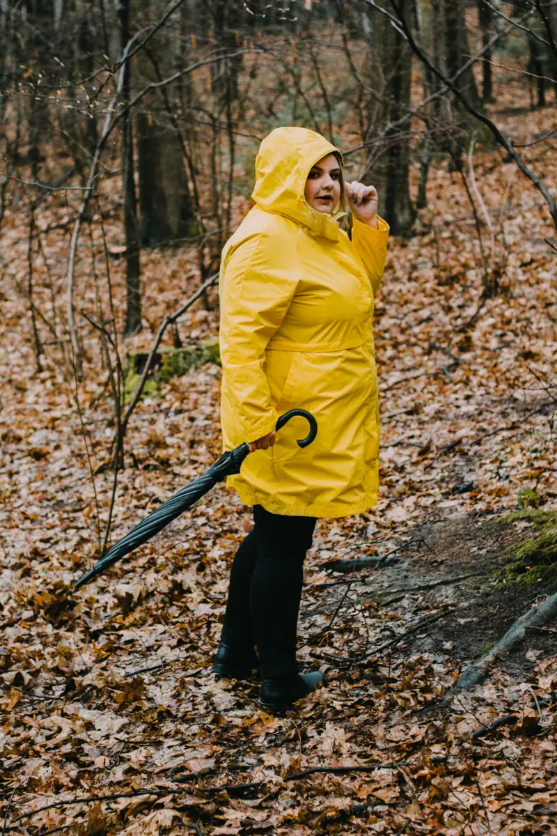 zolta kurtka przeciwdeszczowa plus size cellbes