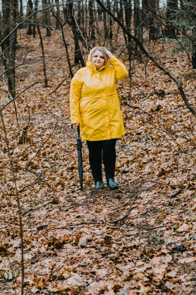 zolta kurtka przeciwdeszczowa plus size cellbes