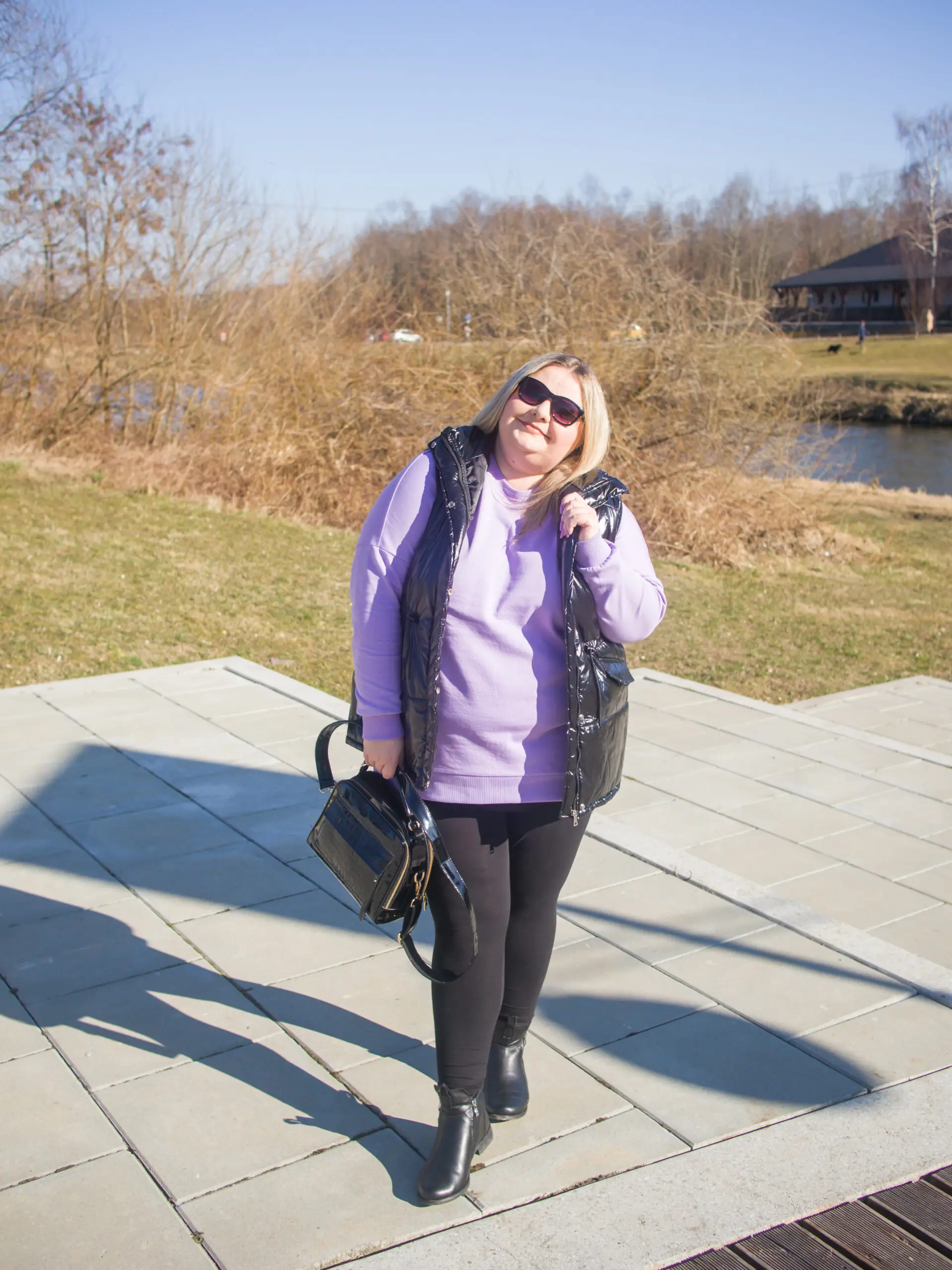 plus size madziof stylizacja bluza kamizelka