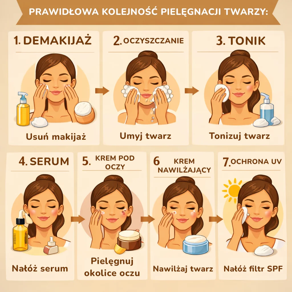 kolejność pielęgnacji twarzy krok po kroku