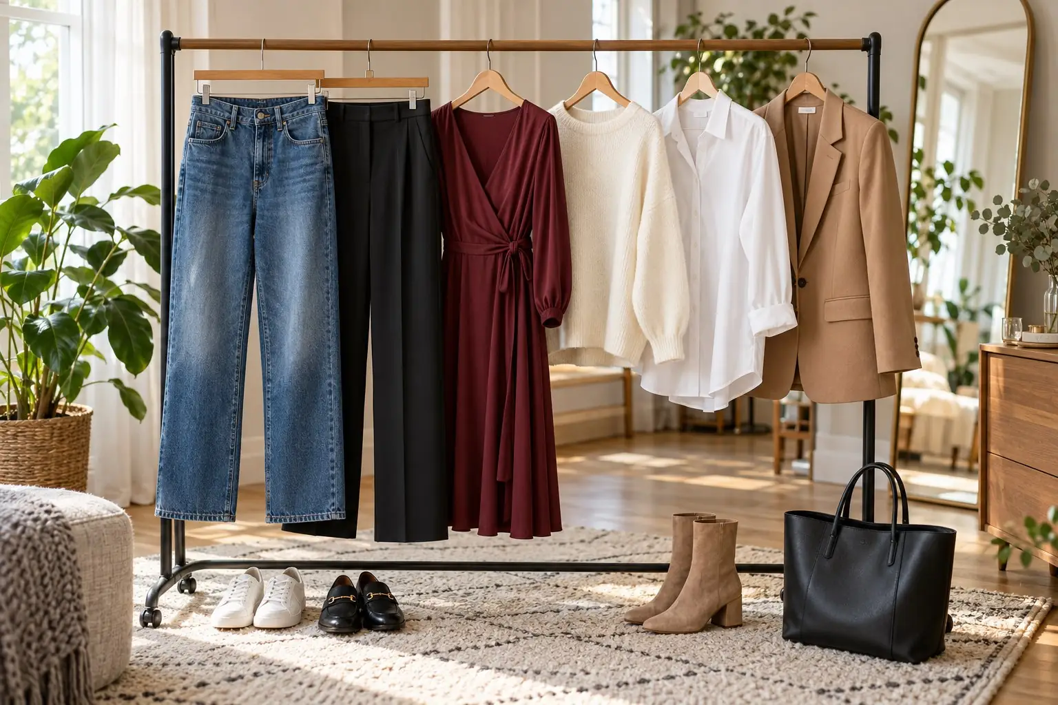 Szafa kapsułowa z ubraniami plus size na różne okazje